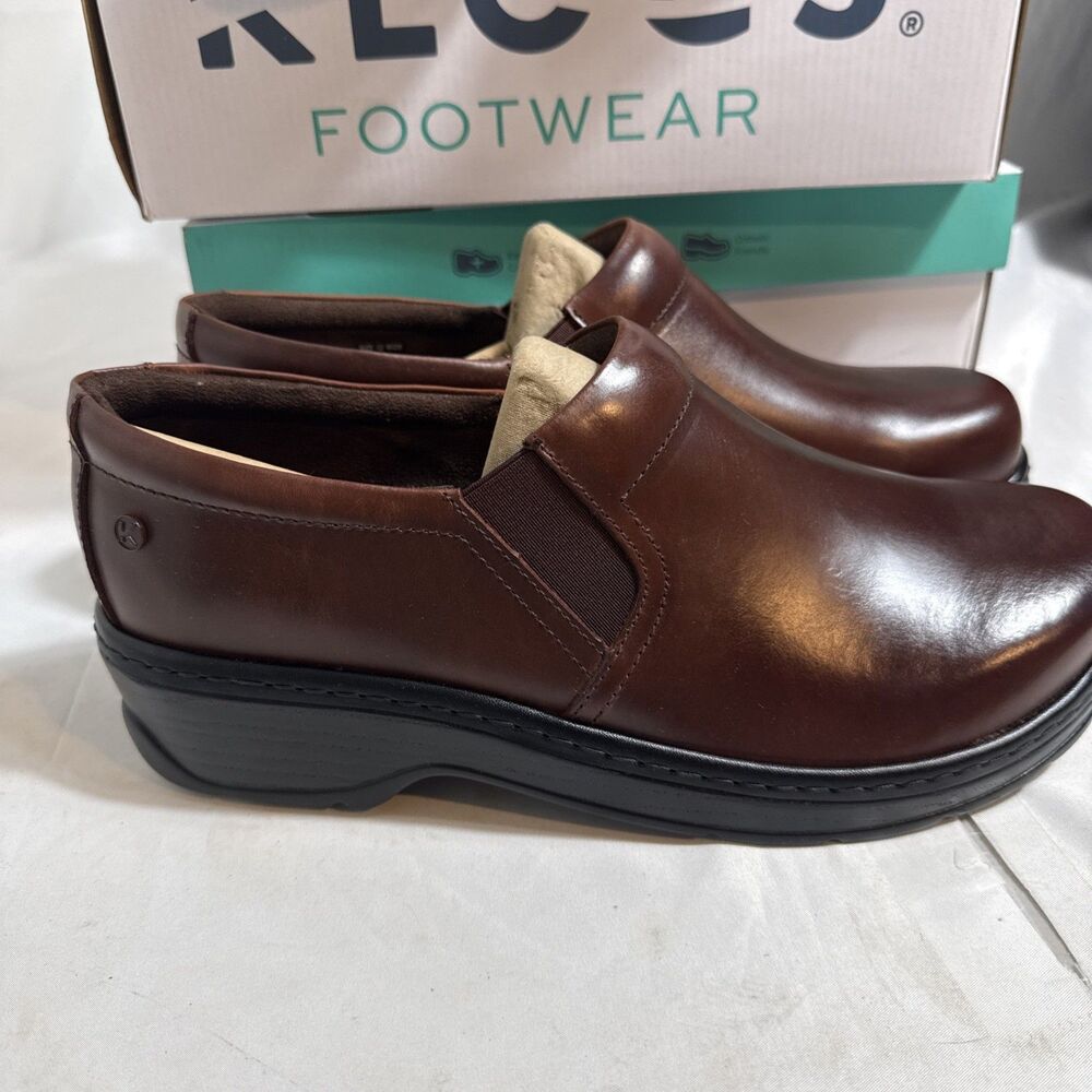 Klogs Naples Work Shoes Wide Sizes Womens Leather Black Brown 13w 14w Smooth - Picture 3 of 8
